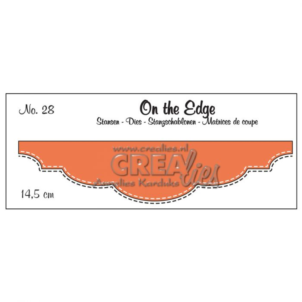 Crealies • On the Edge snijmal no.28 Met dubbele stiksteeklijn (CLOTE28)